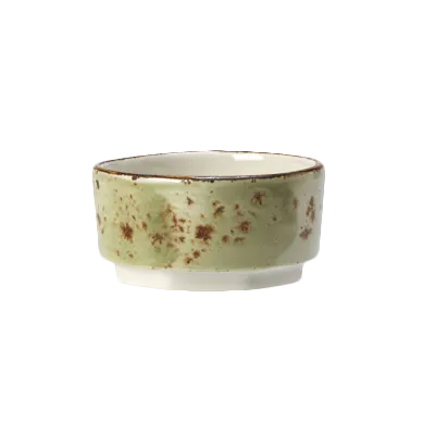 Steelite 11310575 Dip Sauce Dish, 1.75 Oz (2.5" X 1.25"), Green Ceramic, 530°F Oven Safe - 1 Dozen