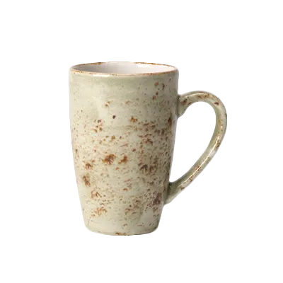 Steelite 11310592 Green Craft China Mug, 10 oz, 4.25" x 3.0" x 4.38" Ceramic, Oven Safe - 24/Case