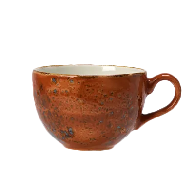 Steelite 11330152 Low Cup 12 Oz Terracotta, 5.25"x4.75"x2.75", Ceramic, Oven Safe 530°F - 36/Case
