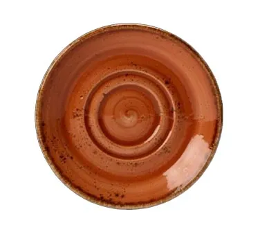 Steelite 11330158 Double-Well Terracotta Saucer, 5.75" x 0.75", Oven Safe to 530°F/275°C - 36/Case