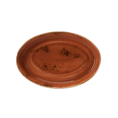 Steelite 11330327 - Oval Terracotta 19 oz Dish (8.5"×5.5"×1.625"), Ceramic, 530°F Safe, 1 Dozen