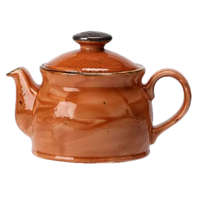 Steelite 11330367 - Terracotta 15‑oz Teapot Lid, 6.75" x 4.4" x 8" Ceramic Safe to 530°F - 6/Case