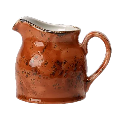 Steelite 11330387 Creamer Pitcher, 5.0 Oz (5.5" x 4.0" x 3.25"), Terracotta, 530°F Safe - 1 Dozen