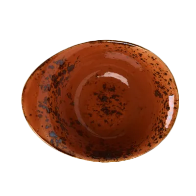 Steelite 11330524 - 14.5 oz Terracotta Craft Ceramic Bowl 7" Free‑Form Gen Oven Safe 530°F - 1 Dozen