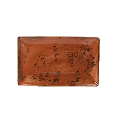 Steelite 11330550 Rect Tray, Terracotta, 10.625" x 6.5" x 0.875", Ceramic, Oven Safe to 530°F - 6/Case