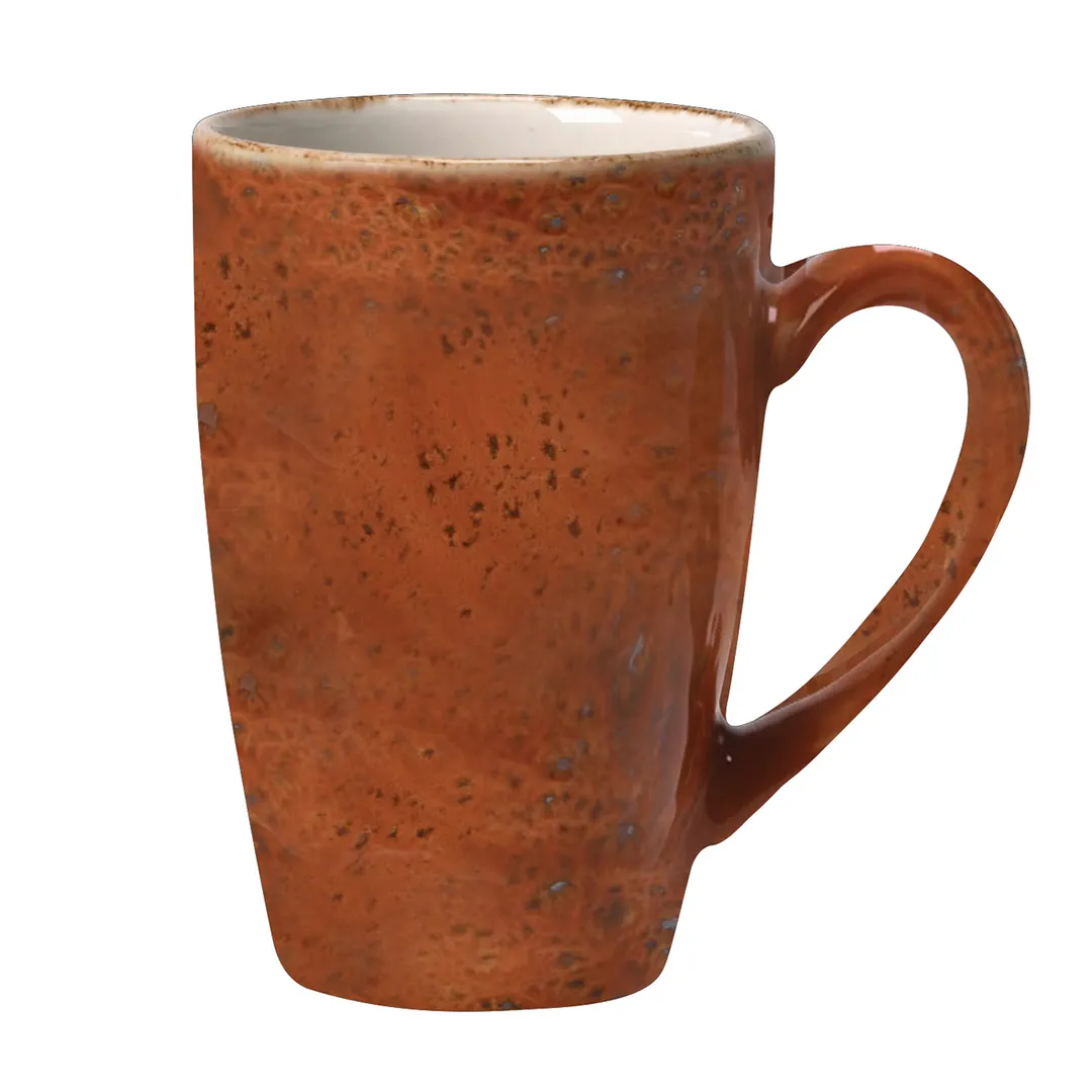 Steelite 11330591 Quench Mug, 12 Oz, Terracotta 4.5"x3.25"x4.75" China, Oven Safe to 530°F - 24/Case