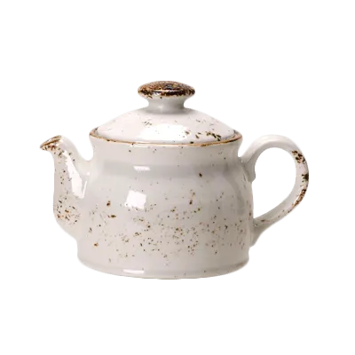 Steelite 11550367 Teapot Club with Lid, 15 oz White Ceramic, 6.75" x 4.375" x 8" - 6/Case