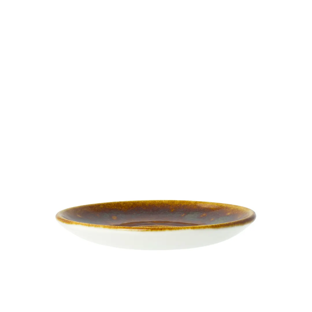 Steelite 1202X0043 - Liv Saucer, 5.0" x 0.75" Amber Vesuvius, Ceramic Safe 530°F/275°C - 1 Dozen