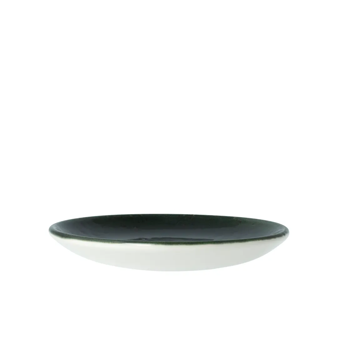 Steelite 1203X0043 Liv Saucer, 5.0" x 0.75" Ceramic Burnt Emerald Oven Safe to 530°F/275°C - 1 Dozen