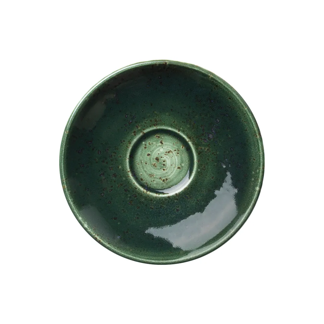Steelite 1203X0043 Liv Saucer, 5.0" x 0.75" Ceramic Burnt Emerald Oven Safe to 530°F/275°C - 1 Dozen