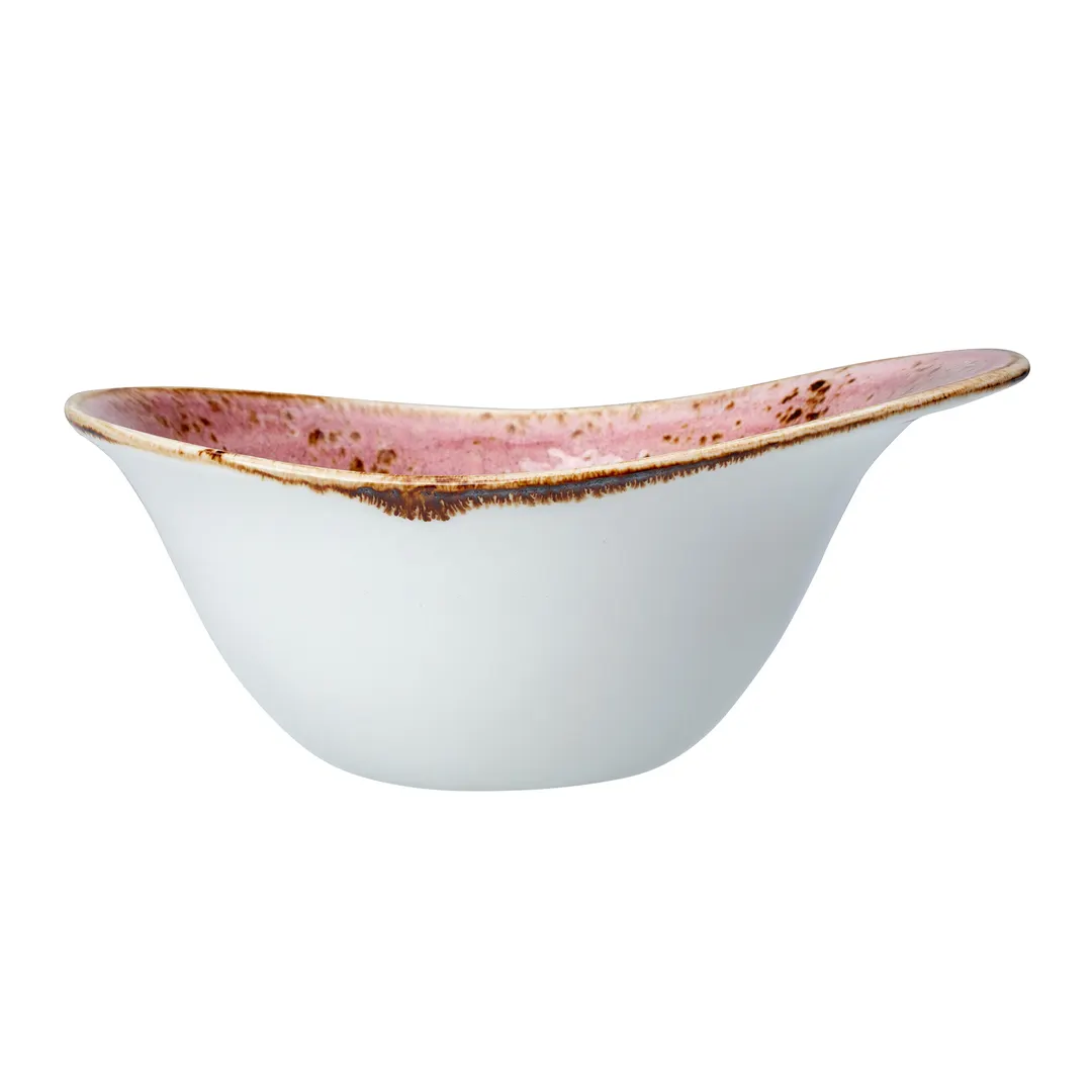 Steelite 12100524 - 14.5 Oz Raspberry China Bowl, 7" x 5.5" x 3" Vitrified, Oven Safe 530°F, 1 Dozen