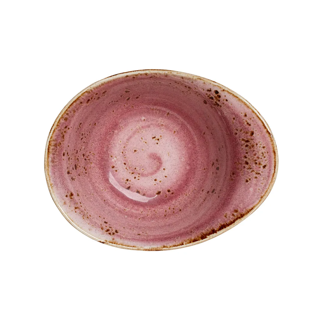 Steelite 12100524 - 14.5 Oz Raspberry China Bowl, 7" x 5.5" x 3" Vitrified, Oven Safe 530°F, 1 Dozen