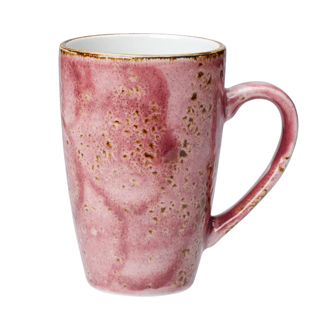 Steelite 12100592 Mug, 10 oz Raspberry Ceramic, 4.25" x 3.0" x 4.375", Vitrified Craft - 1 Dozen