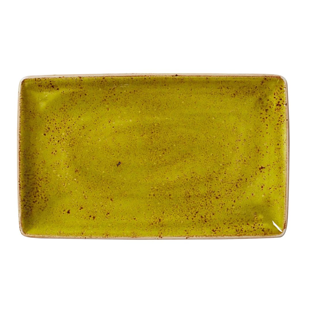 Steelite 12110550 Rectangle Tray, 10.625" x 6.5" Apple Vitrified, Oven Safe 530°F/275°C - 6/Case