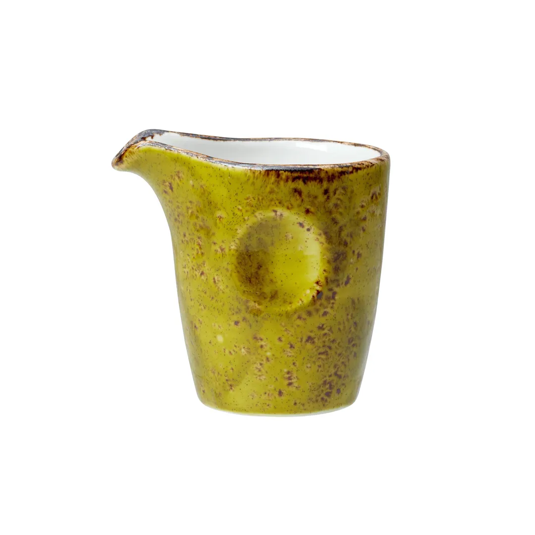 Steelite 12110557 - 3.0" x 2.875" Apple Ceramic Creamer Pitcher 3 oz Pourer, Oven 530°F - 1 Dozen