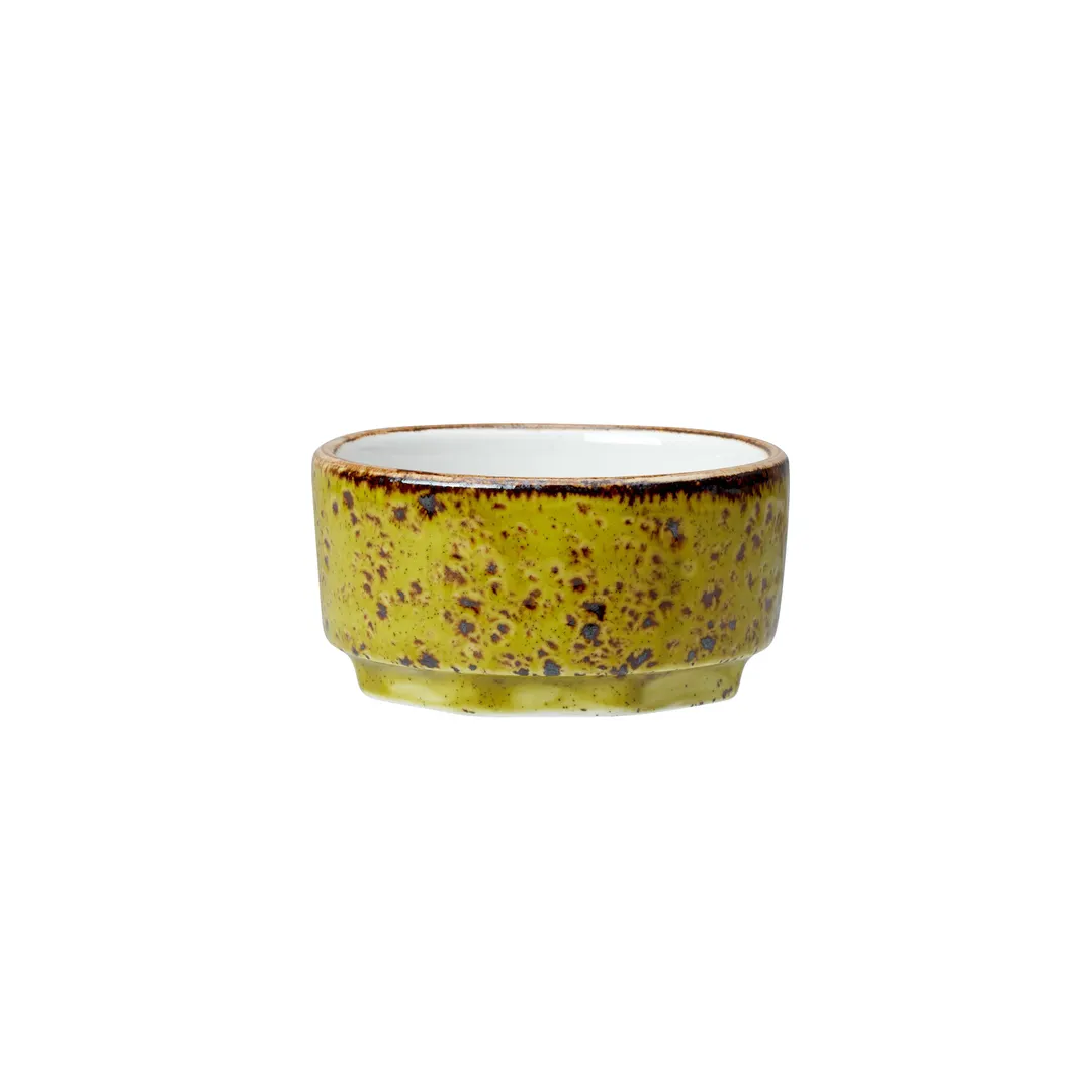 Steelite 12110575 - Taster Dip Sauce Dish, 1.75 oz (2.5" x 1.25"), Apple Ceramic, Safe 530°F 1 Dozen