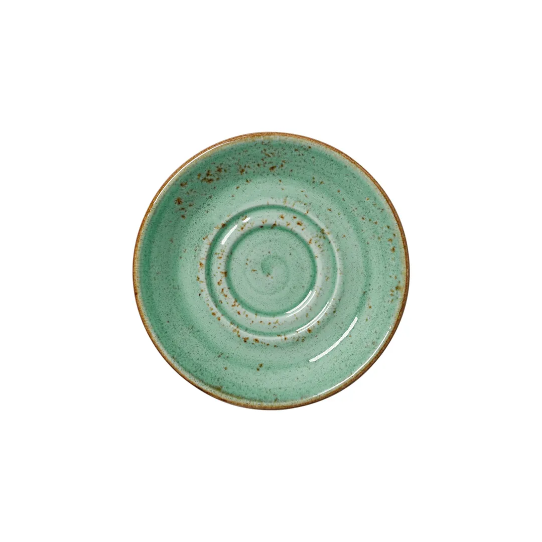 Steelite 12130158 Aqua Saucer, 5.75" X 0.75", Vitrified Ceramic, Oven Safe to 530°F/275°C - 1 Dozen
