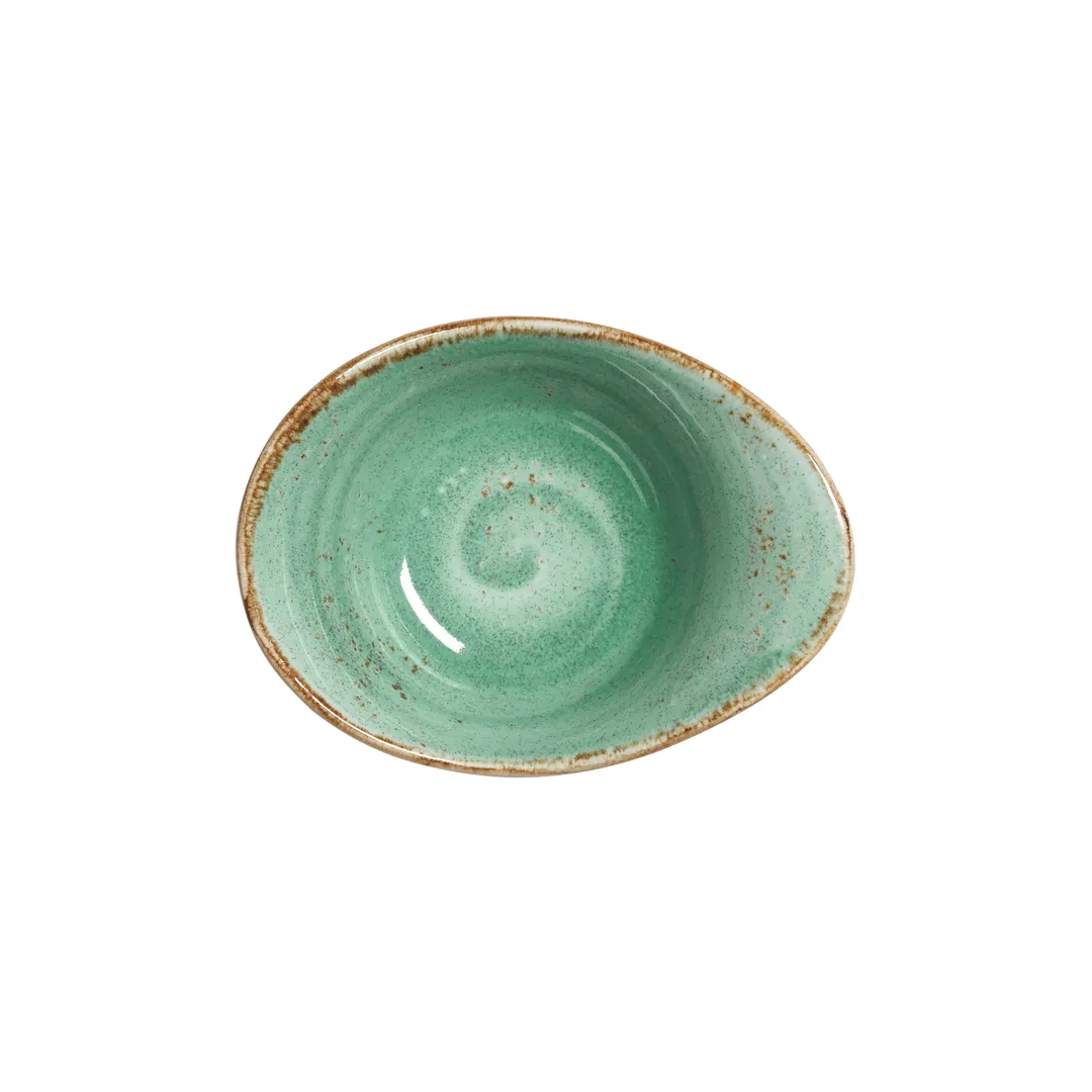 Steelite 12130525 - 5" Aqua Ceramic Bowl, 4 oz Capacity, Round, Oven Safe to 530°F, 1 Dozen