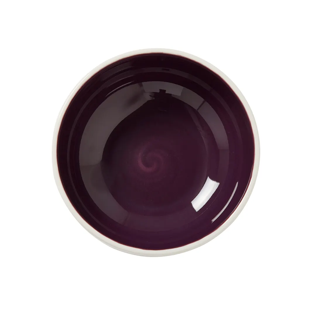Steelite 12190482 - 23 oz Round Ceramic Bowl, 6.125" Diameter, Damson Finish, Vitrified, 1 Dozen