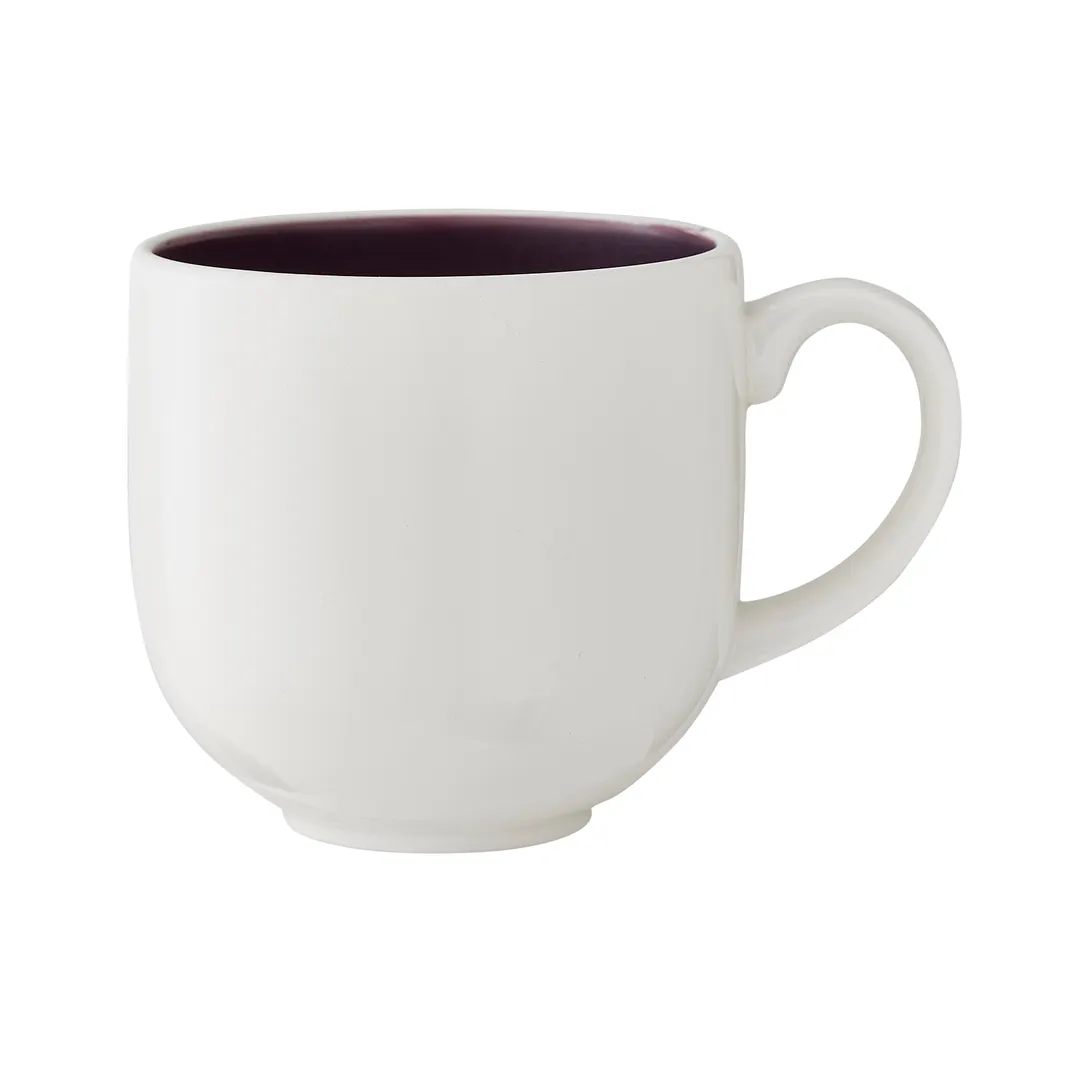Steelite 12190623 City Mug - 12 Oz Ceramic, Damson, 4.875" x 3.625" x 3.375", Vitrified - 1 Dozen