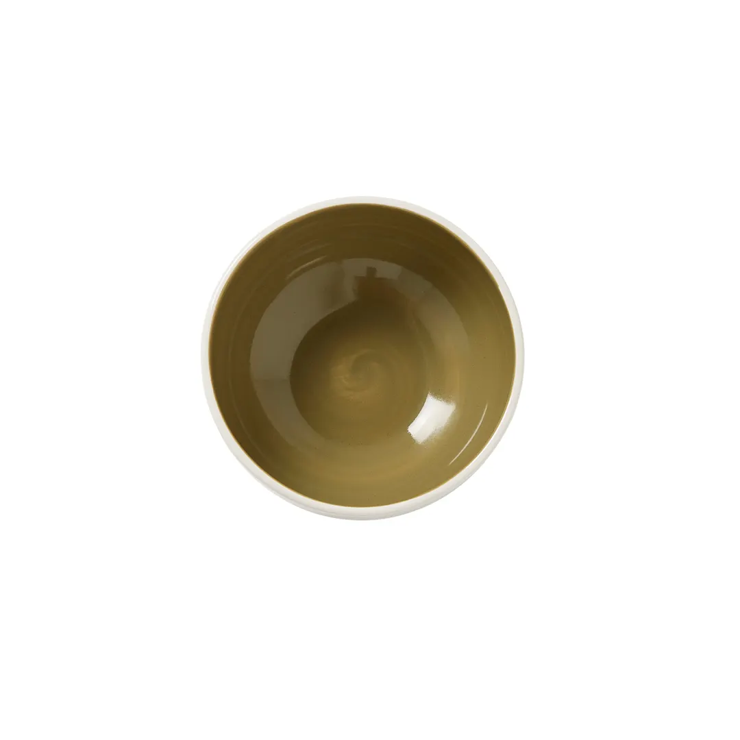 Steelite 12200481 - 16.5 oz Ceramic Bowl, Nyx Olive, 5.25" x 2.25", Usage, Vitrified - 1 Dozen