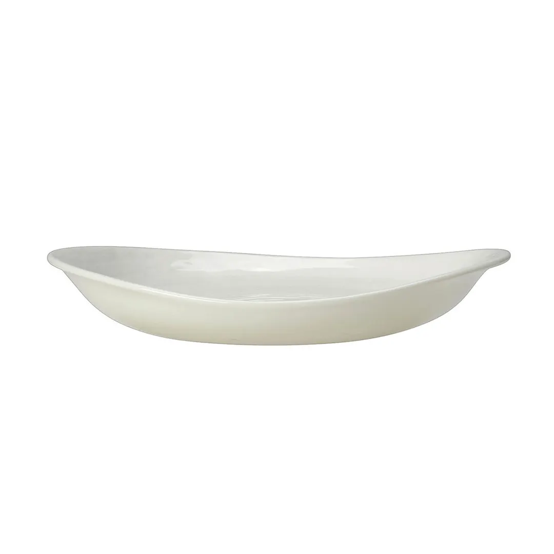 Steelite 1401X0072 - 12.5 oz White Ceramic Bowl, 9.5" x 8.5" x 1.75", Scape Oven Safe 530°F- 1 Dozen