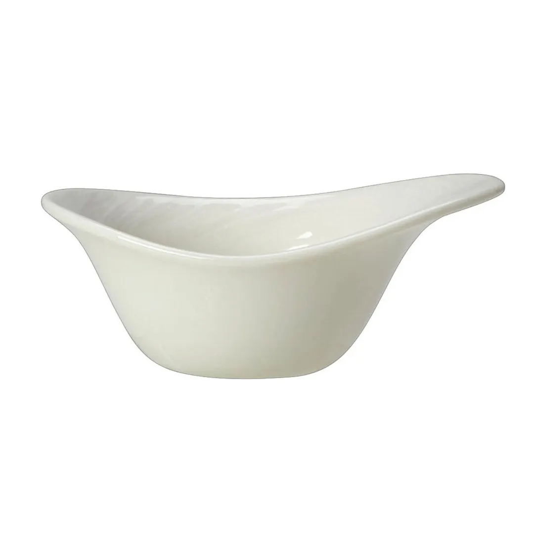 Steelite 1401X0074 - 4 oz Round Ceramic Bowl, 5" White Scape, Oven Safe to 530°F, 1 Dozen