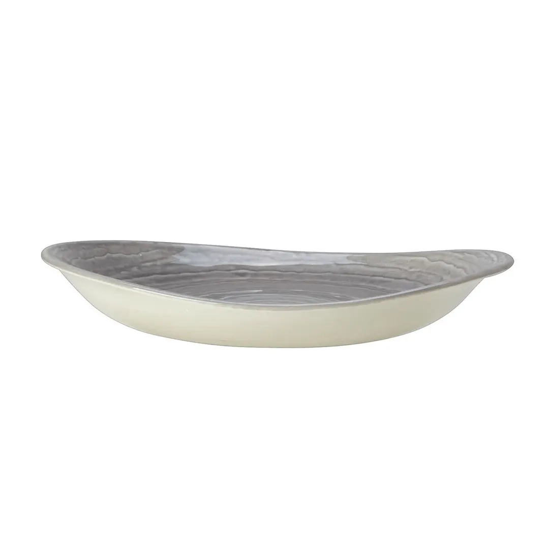 Steelite 1402X0072 - 12 Oz Ceramic Bowl, 9.5" Diameter, Grey Scape, Oven Safe to 530°F - 1 Dozen
