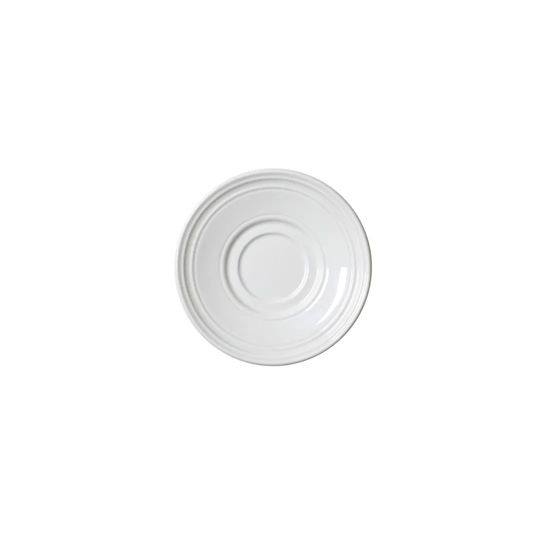 Steelite 1403X0110 - 6.0" Bead Saucer, Round Vitrified Ceramic, Oven Safe to 530°F/275°C - 1 Dozen