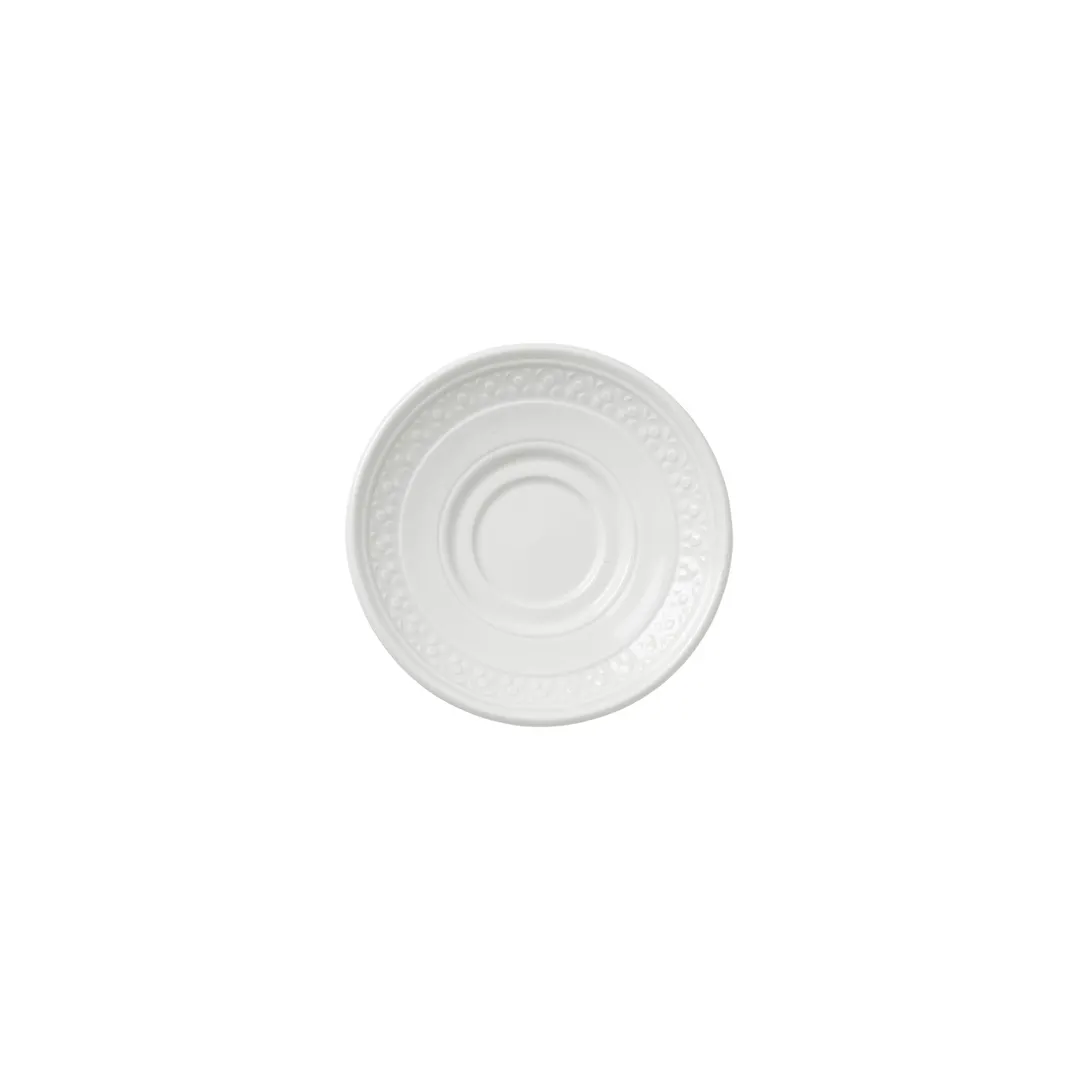 Steelite 1403X0115 Saucer 5" Round Bead, Vitrified Ceramic, Oven Safe To 530°F/275°C - 1 Dozen