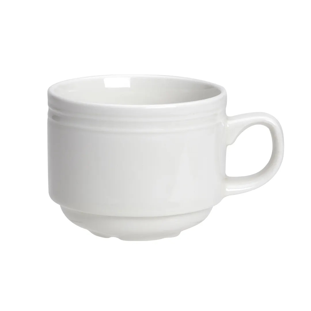 Steelite 1403X0133 - 7 Oz Stack Cup, 4.25"x3.125"x2.5", Ceramic, Oven Safe 530°F/275°C - 1 Dozen