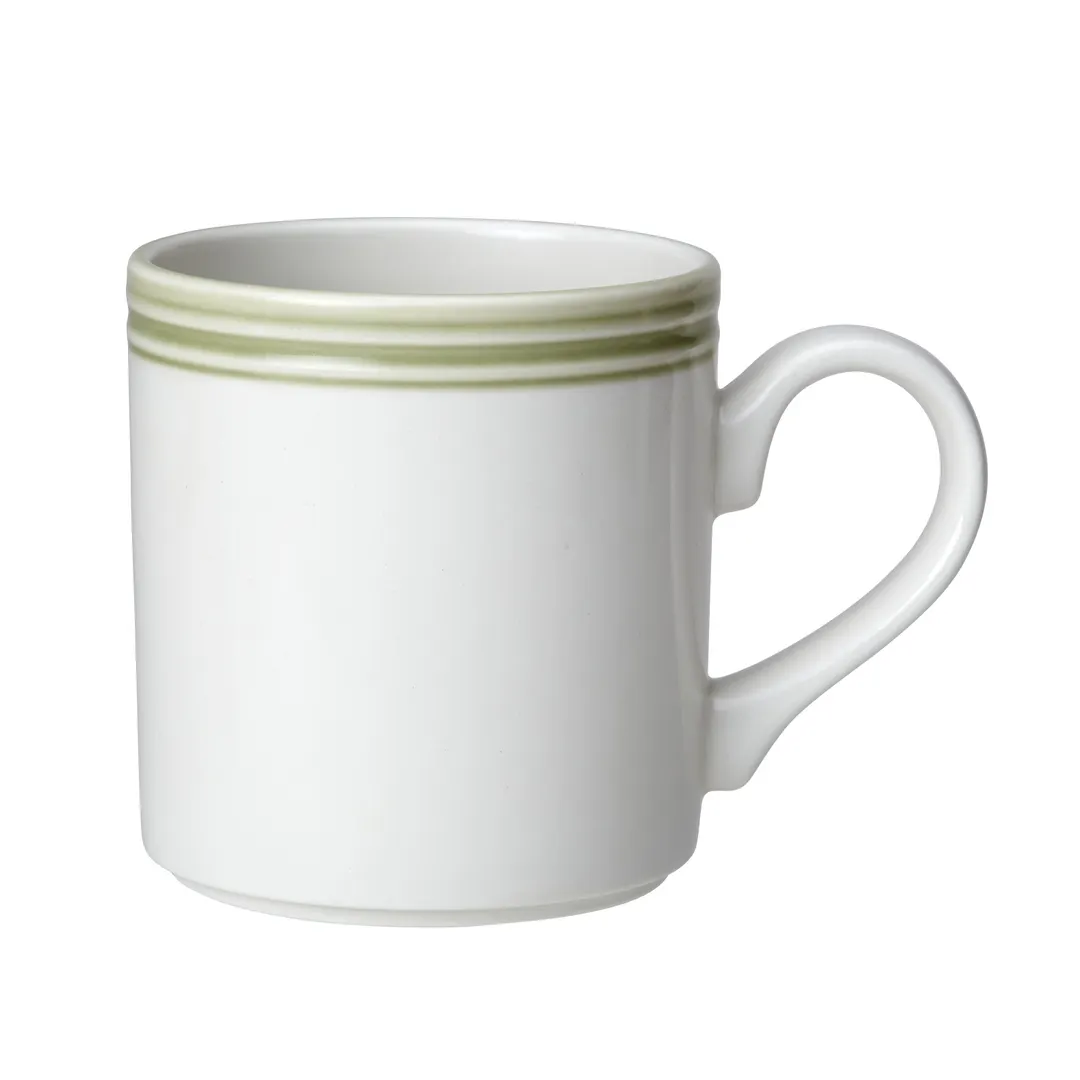 Steelite 1404X0135 China Mug, 10‑Oz Sage Bead, 4.75"×3.25"×3.5" Vitrified, 530°F Oven Safe - 1 Dozen