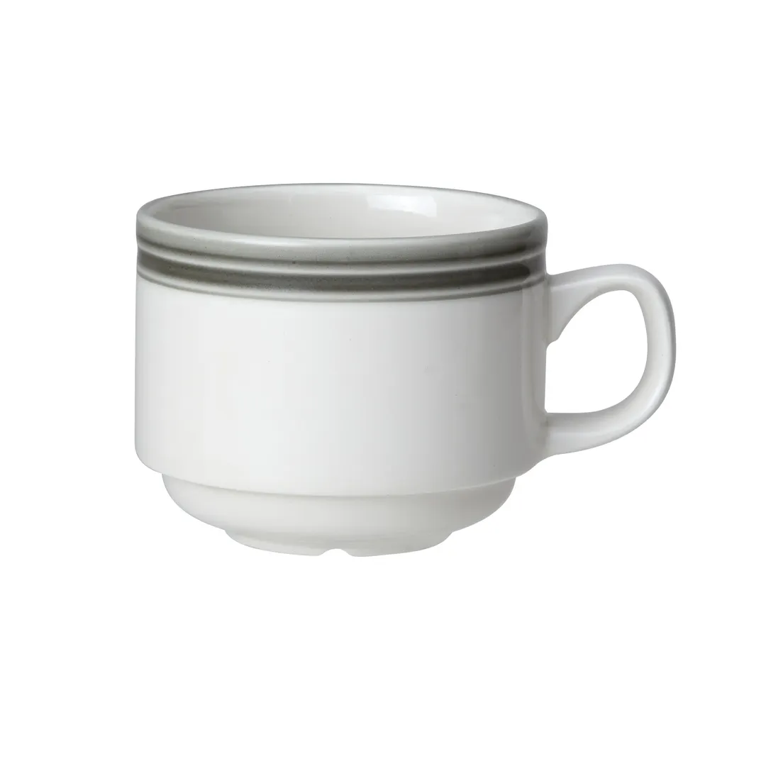 Steelite 1405X0133 Stack Cup, 7 oz, 4.25" x 3.125" x 2.5" Truffle Ceramic, Oven Safe 530°F - 1 Dozen