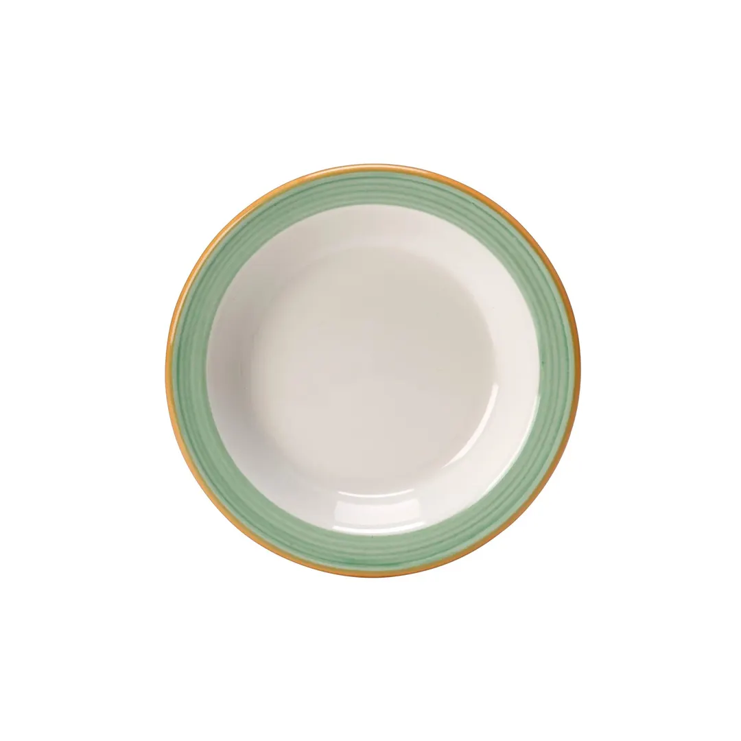 Steelite 15290147 Butter Dish - 2.9 Oz Pad, 4.0" x 0.75" Green Ceramic, Oven Safe to 530°F - 24/Case
