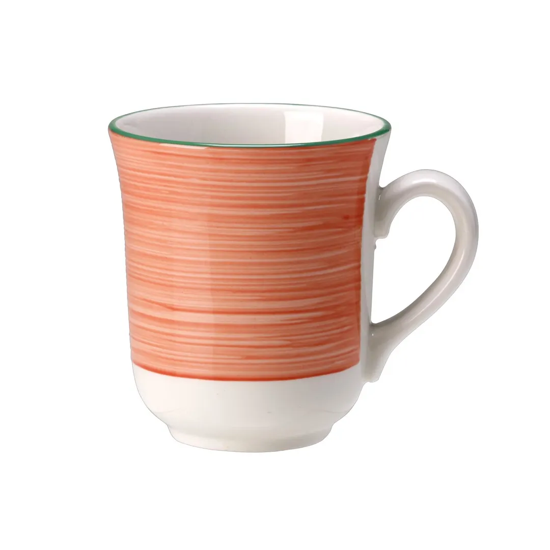 Steelite 15320349 Club Mug, 10 oz Pink Ceramic, 4.5" x 1.84", Vitrified Oven 530°F/275°C - 36/Case