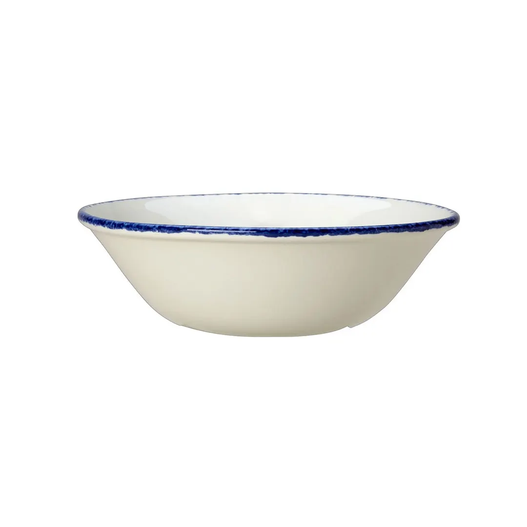 Steelite 17100126 - Oatmeal Bowl, 16 oz (6.5" x 2.0"), Blue Dapple China, Oven Safe 530°F - 36/Case