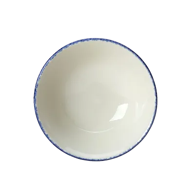 Steelite 17100126 - Oatmeal Bowl, 16 oz (6.5" x 2.0"), Blue Dapple China, Oven Safe 530°F - 36/Case