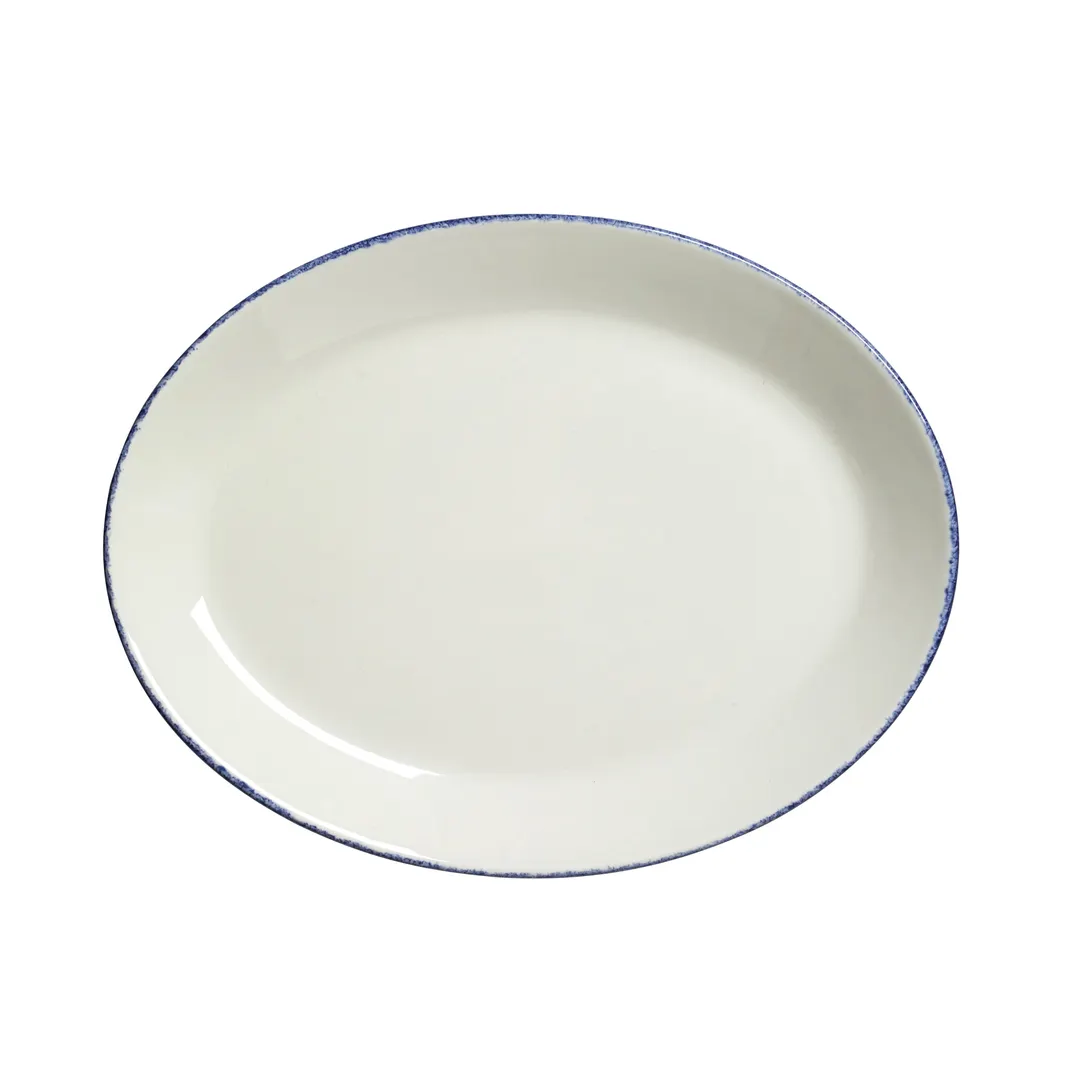 Steelite 17100141 Oval Platter, 11" x 8.5" x 1.13", Blue, Vitrified China, 530°F Safe, - 1 Dozen