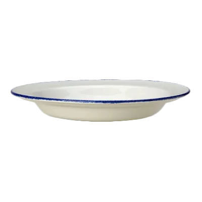 Steelite 17100215 - 12.75 Oz Soup Plate, 8.5" x 1.25" Round Blue China, Oven Safe 530°F - 24/Case