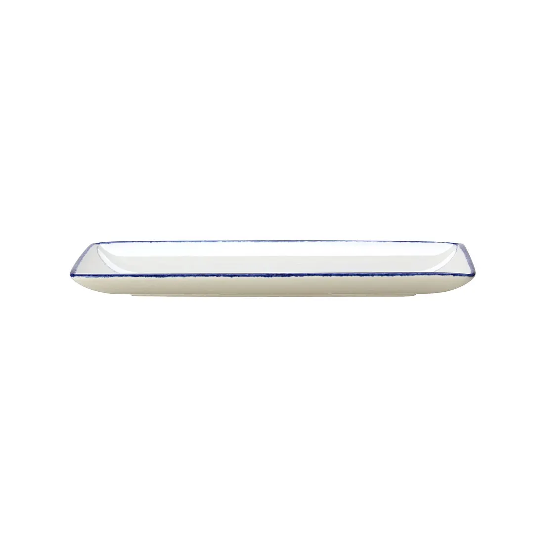 Steelite 17100550 Tray, 10.625" x 6.5" x 0.875", Dapple Blue China, Oven Safe to 530°F - 6/Case