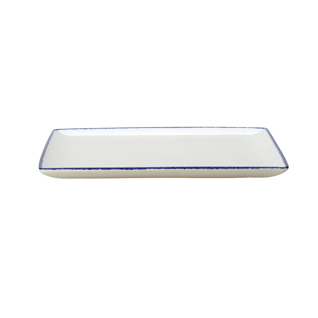 Steelite 17100553 - Blue Dapple Square Platter, 10.5"x10.5"x0.75", Oven Safe 530°F (275°C)- 6/Case