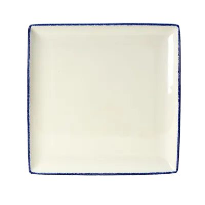Steelite 17100553 - Blue Dapple Square Platter, 10.5"x10.5"x0.75", Oven Safe 530°F (275°C)- 6/Case