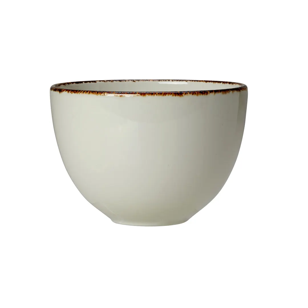 Steelite 17140182 Combi-Cup, 16 oz (4.5" x 3.25"), Dapple Brown China, Oven Safe to 530°F - 12/Case