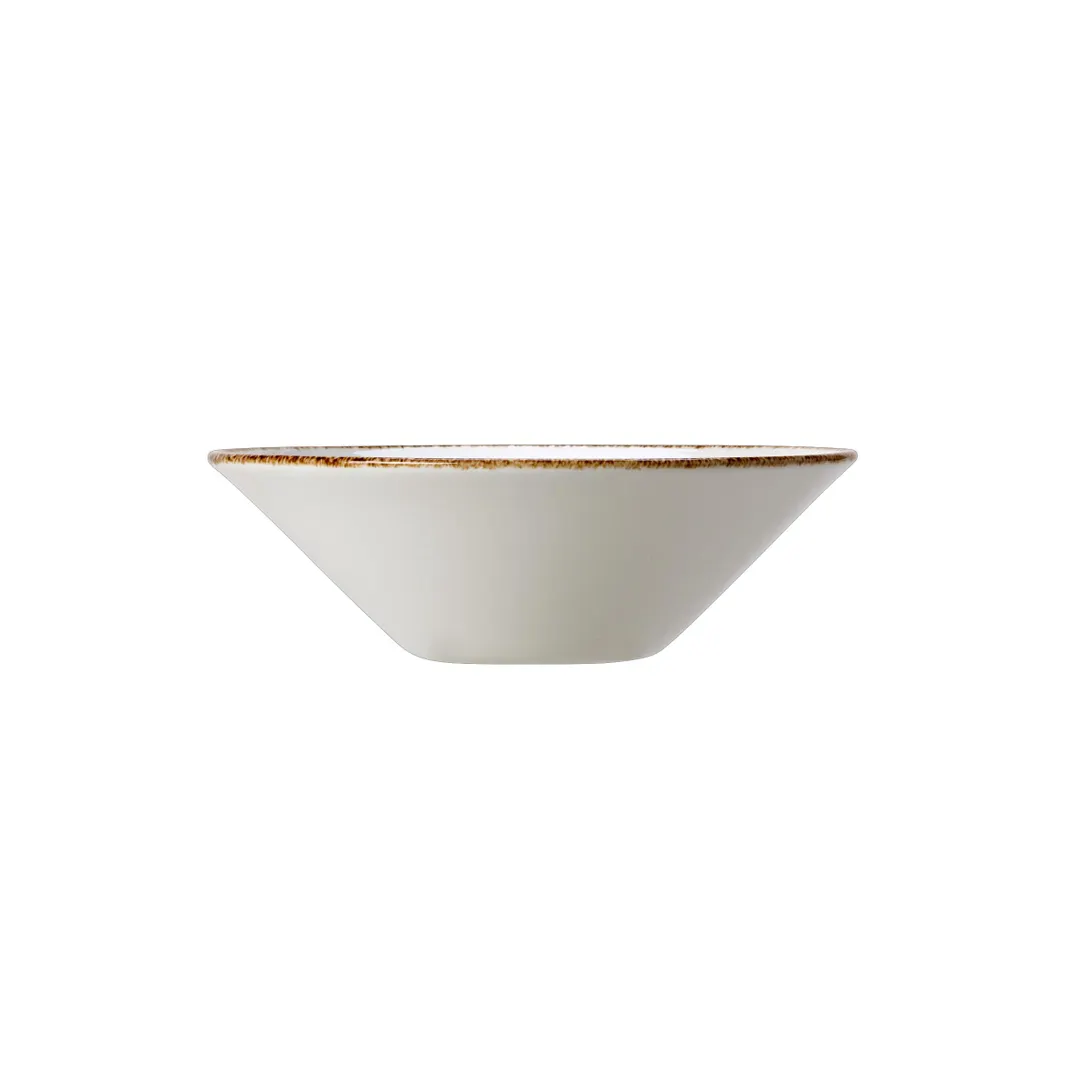 Steelite 17140596 Essence Bowl – 8" Round Brown Dapple China, 30 oz Oven Safe 530°F/275°C - 24/Case