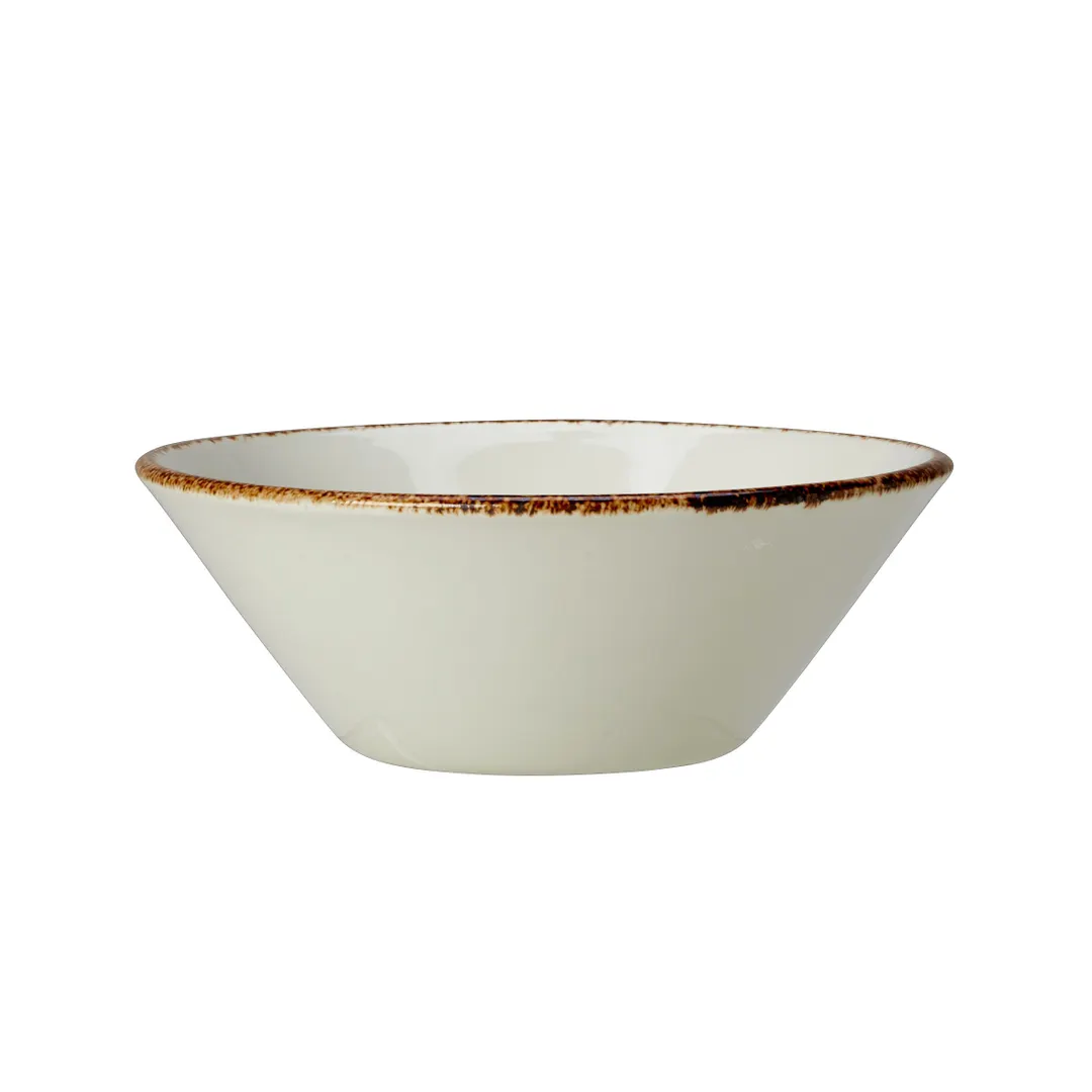 Steelite 17140597 Bowl - 6.5" Diameter, 19.25 oz, Brown Dapple, China, Oven Safe 530°F - 24/Case