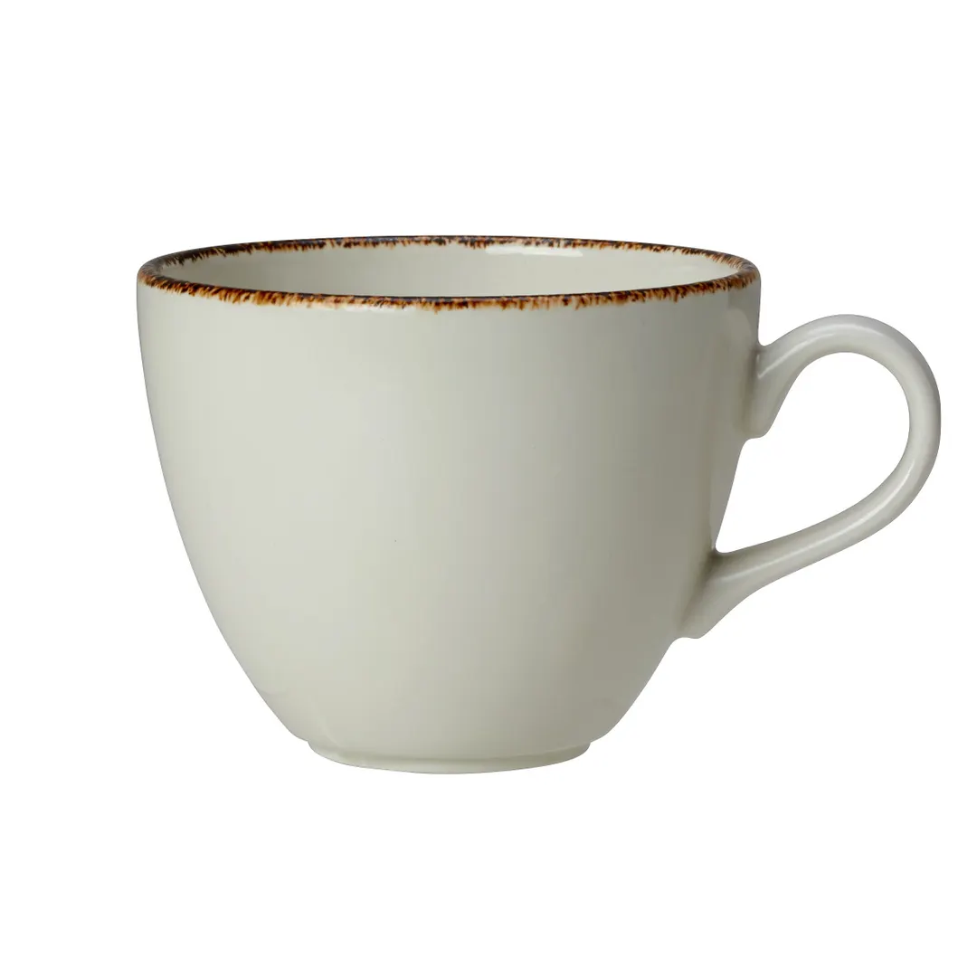 Steelite 1714X0021 - Liv Cup 8 oz (4.75" x 2.875") Dapple Brown Vitrified, Oven Safe 530°F - 36/Case