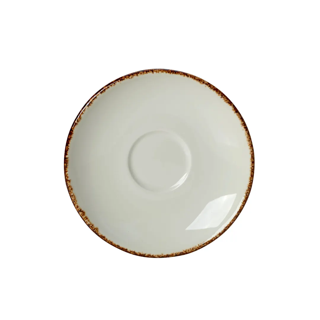 Steelite 1714X0043 Brown Dapple Saucer 5.0" x 0.75", China, Oven Safe 530°F/275°C - 36/Case