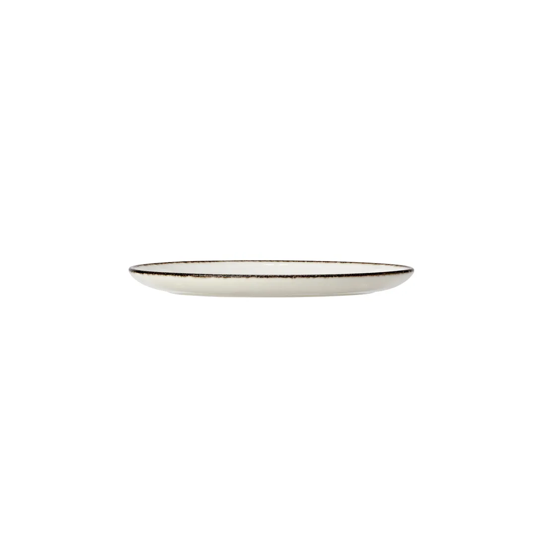 Steelite 17560139 Oval Coupe Platter, 8" x 6.375" Charcoal, China, Oven Safe To 530°F - 24/Case