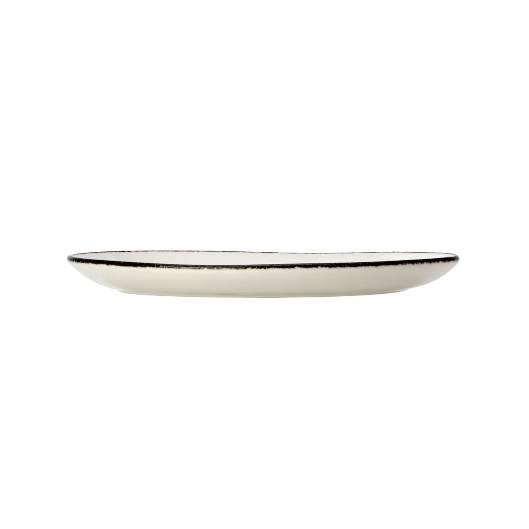Steelite 17560141 Oval Coupe Platter, 11" x 8.5" Charcoal Dapple, China, Oven Safe 530°F - 1 Dozen