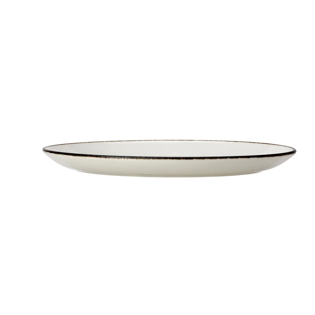 Steelite 17560142 Oval Coupe Platter, 12" x 9.375" Charcoal Dapple China, Oven Safe 530°F - 1 Dozen